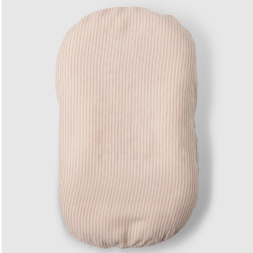 Sable Bebe Linen Social Baby Lounger | Pink Striped